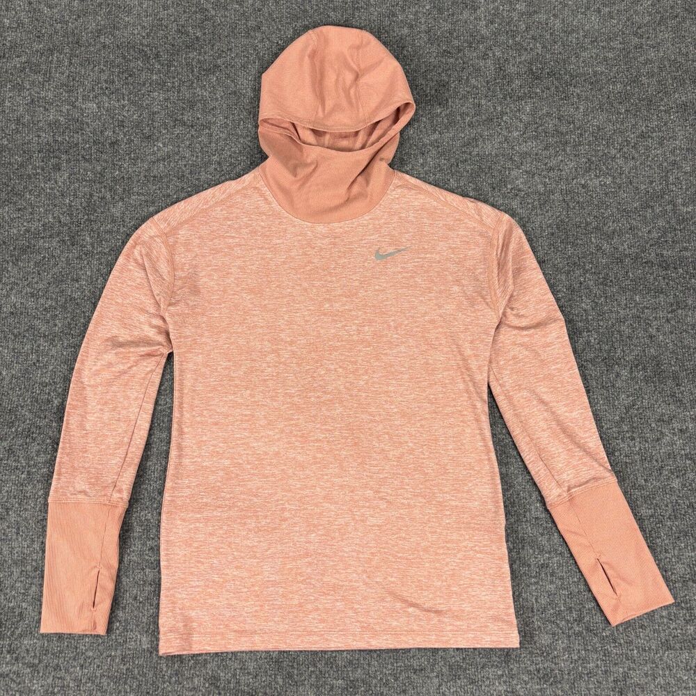 Nike Womens Small Dri Fit Hoodie Element Running Long Sleeve Pink CJ5504